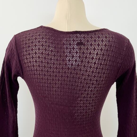 Emilio Cavallini Sheer Long Sleeve Blouse Top Lace Long Sleeve One Size NWT - Picture 6 of 10